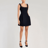 Maravelle Pearl Blossom Mini Dress