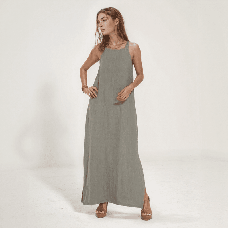 Solena Linen Summer Maxi Dress