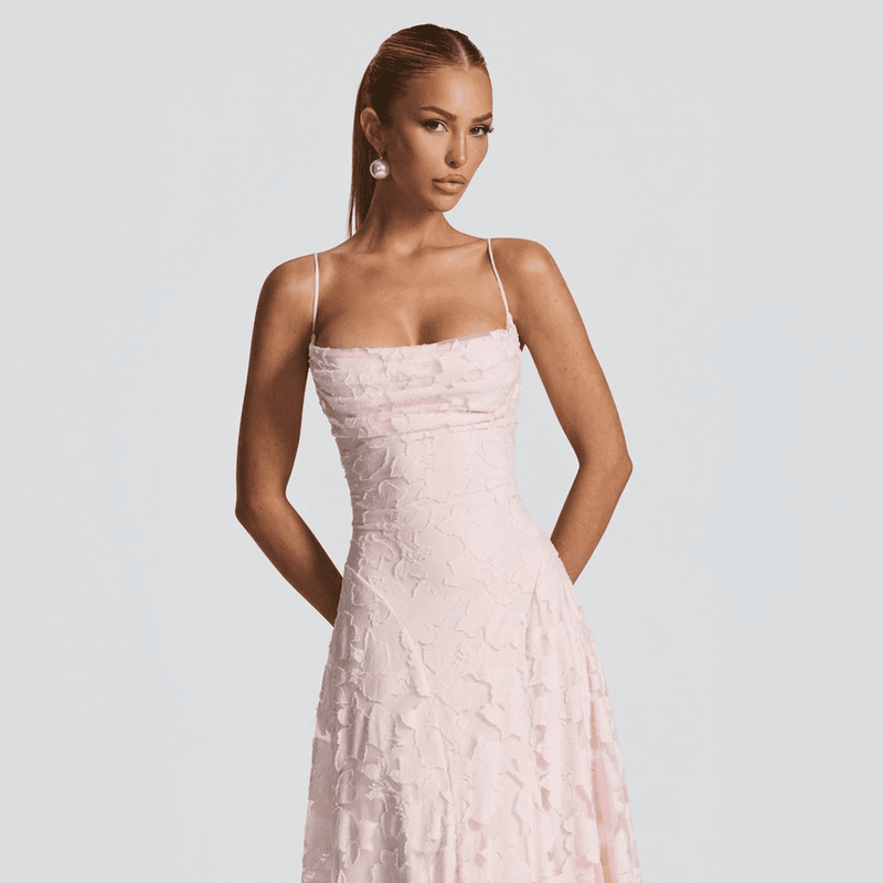 Maravelle Spaghetti Strap Floral Maxi Dress