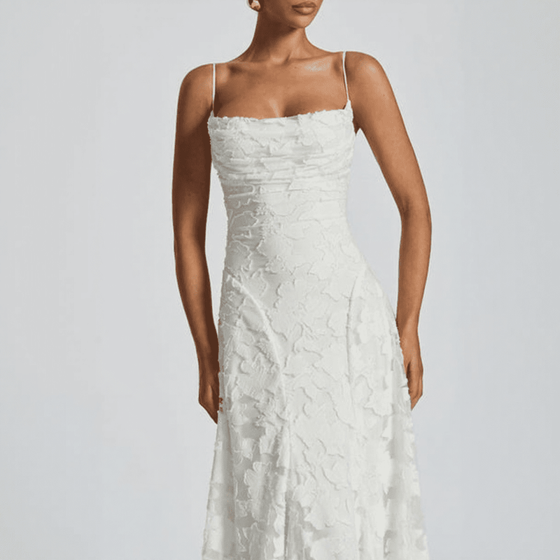 Maravelle Spaghetti Strap Floral Maxi Dress